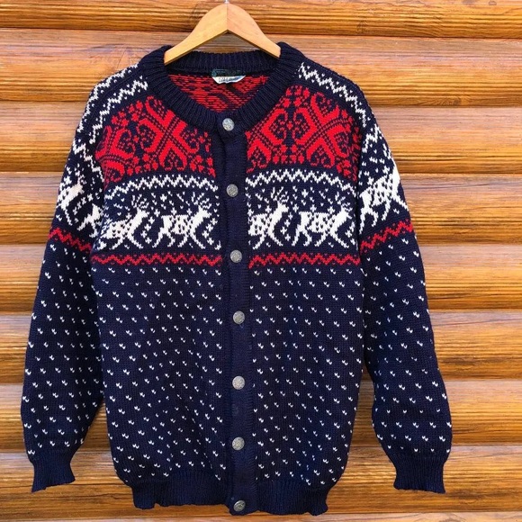 Vintage Handknit Norway Christmas sweater - Picture 7 of 7